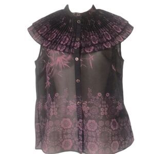 Ted Baker ruffled collar sheer top